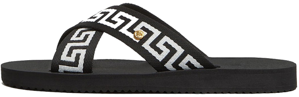 Sandalia Versace Nastro Greca 'Negro Blanco' DSU8569-DNS9C-2B02V Buy Sandalia Versace Nastro Greca 'Negro Blanco' DSU8569-DNS9C-2B02V