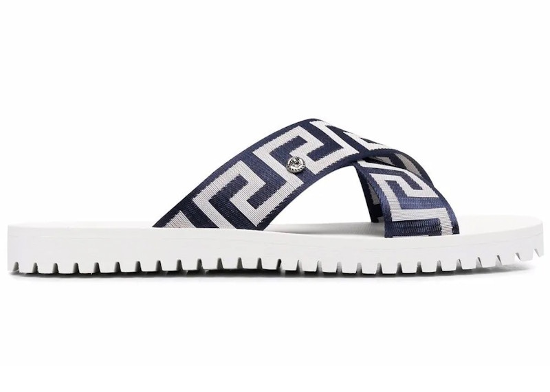 Buy Versace Nastro Greca Sandal 'Putih Navy' DSU8569-DNS9C-2W30B