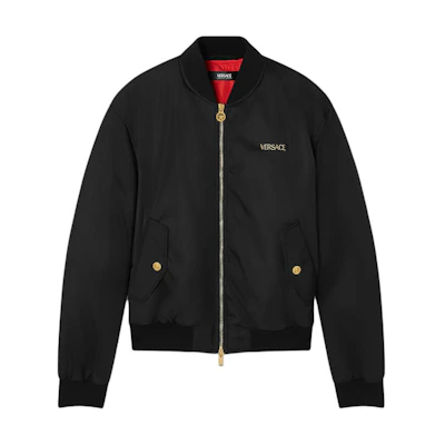 Versace New Year Logo Embroidered Print Jacket Long Sleeve - Black 1019279-1A14005-1B000