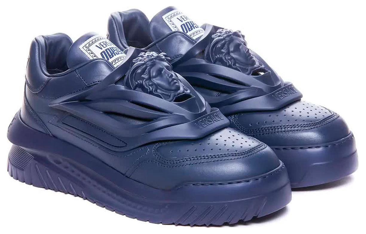 Versace Odissea 'Blue Leather Low-Top' 圖 3