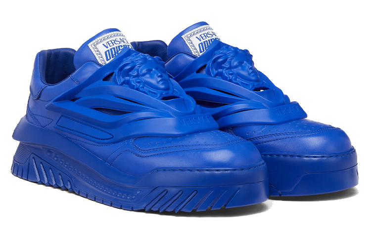 Lookbook 베르사체 오디세아 케이지드 러버 메두사 스니커 '블루' 1004524-1A03180-1UC30 1004524-1A03180-1UC30
