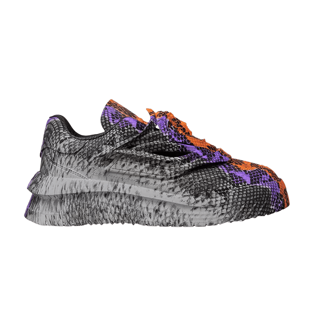 Buy ヴェルサーチ オディッセア Medusaスニーカー (灰×橙パイソン) 1004524-1A06835-5E210