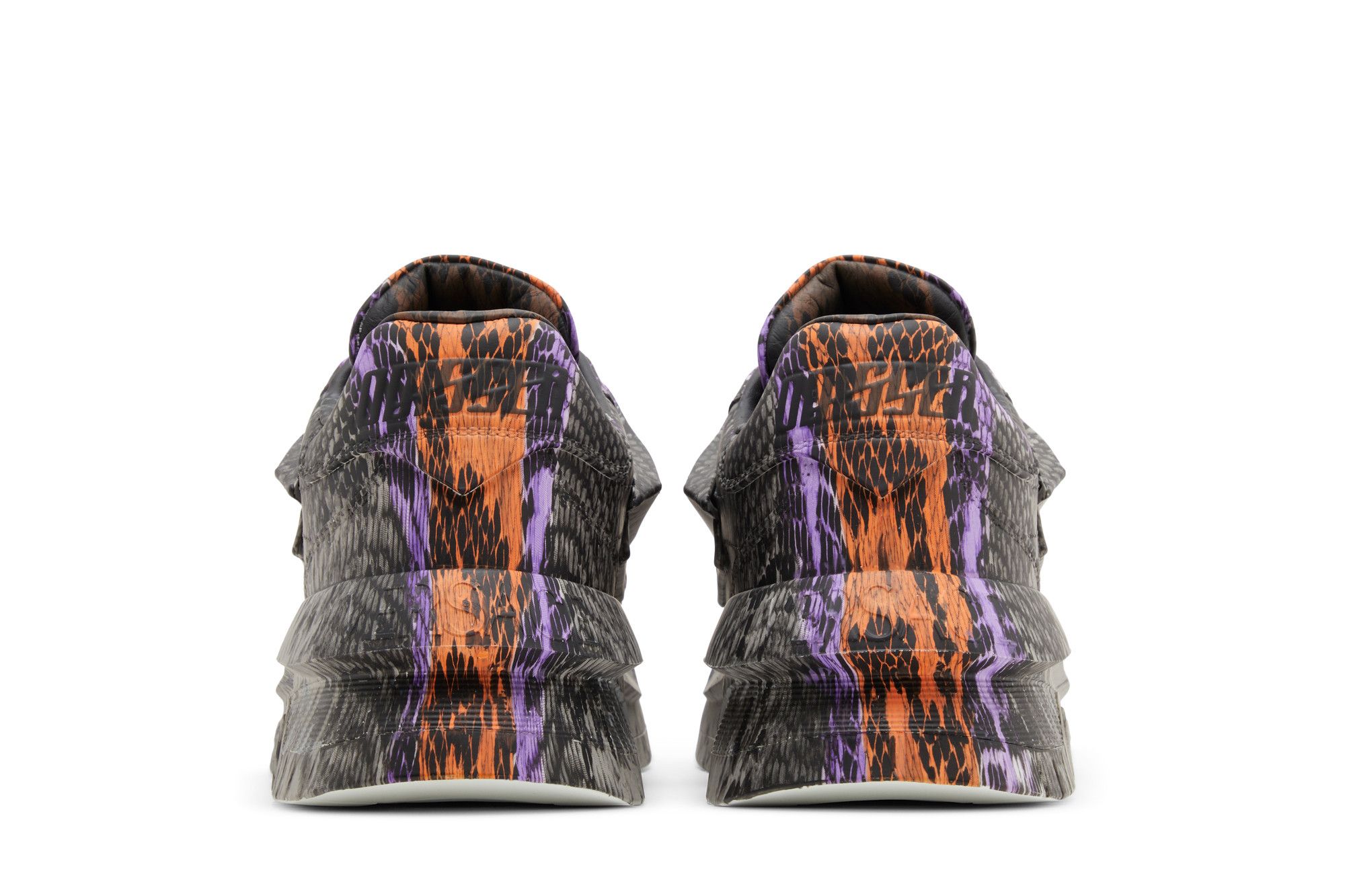 Details for Versace Odissea Caged Rubber Medusa Sneaker ''Grijs Oranje Python'' 1004524-1A06835-5E210