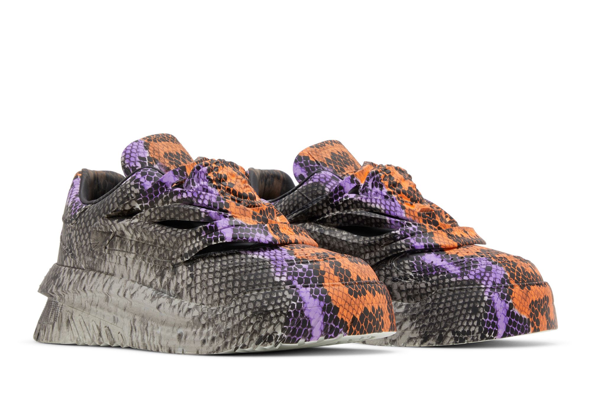 Cheap Versace Odissea Caged Rubber Medusa Sneaker ''Grijs Oranje Python'' 1004524-1A06835-5E210