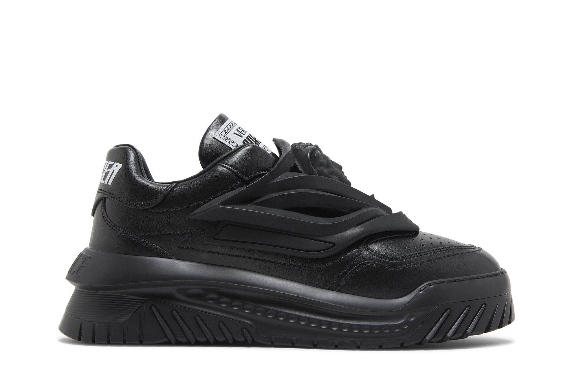 Versace Odissea Caged Rubber Medusa Sneaker 'Triple Black' 1004524-1A03180_1B000