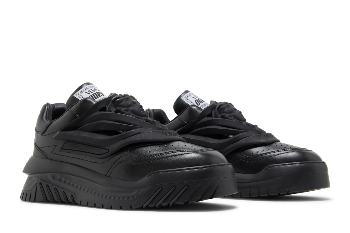 Versace Odissea Caged Rubber Medusa Sneaker 'Triple Black'
