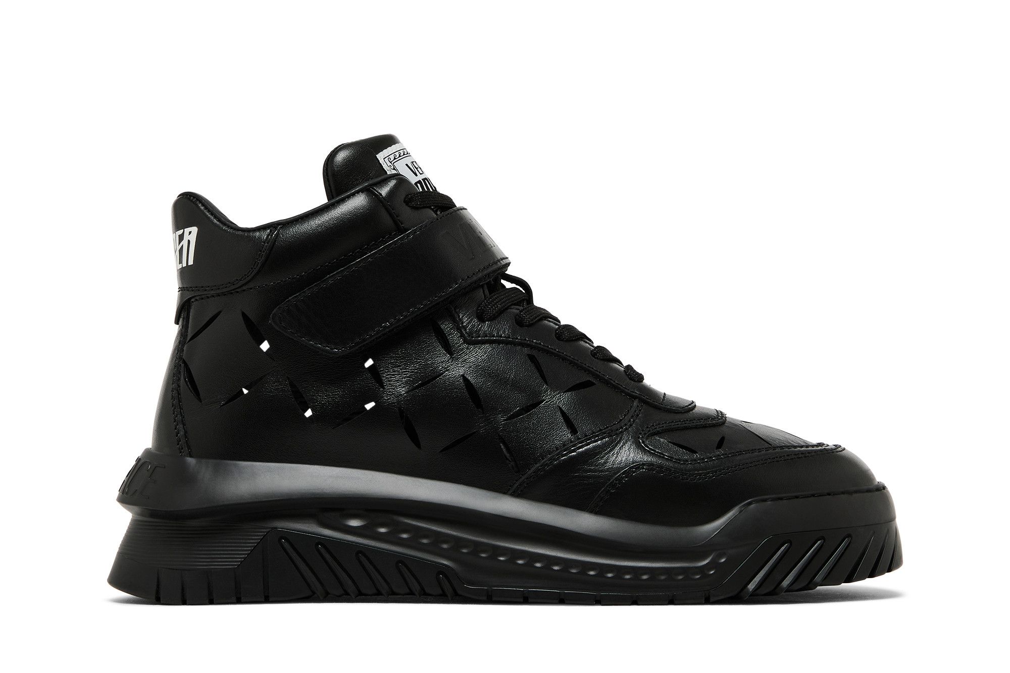 Buy 베르사체 오디세아 하이탑 스니커즈 '블랙 레더' 1008964-1A06403_1B00P