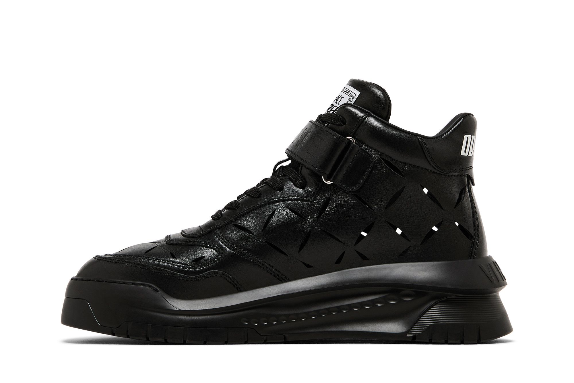 Lookbook 베르사체 오디세아 하이탑 스니커즈 '블랙 레더' 1008964-1A06403_1B00P