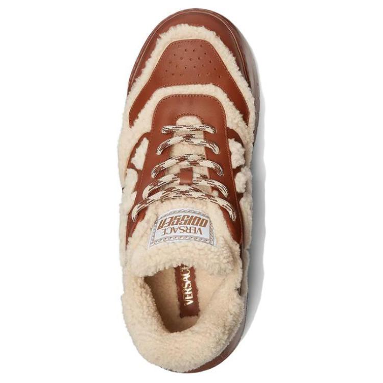 Lookbook VERSACE范思哲 Greca Odissea 羊毛皮 舒適氣質百搭 減震防滑耐磨 低幫 生活休閒鞋 男款 紅白