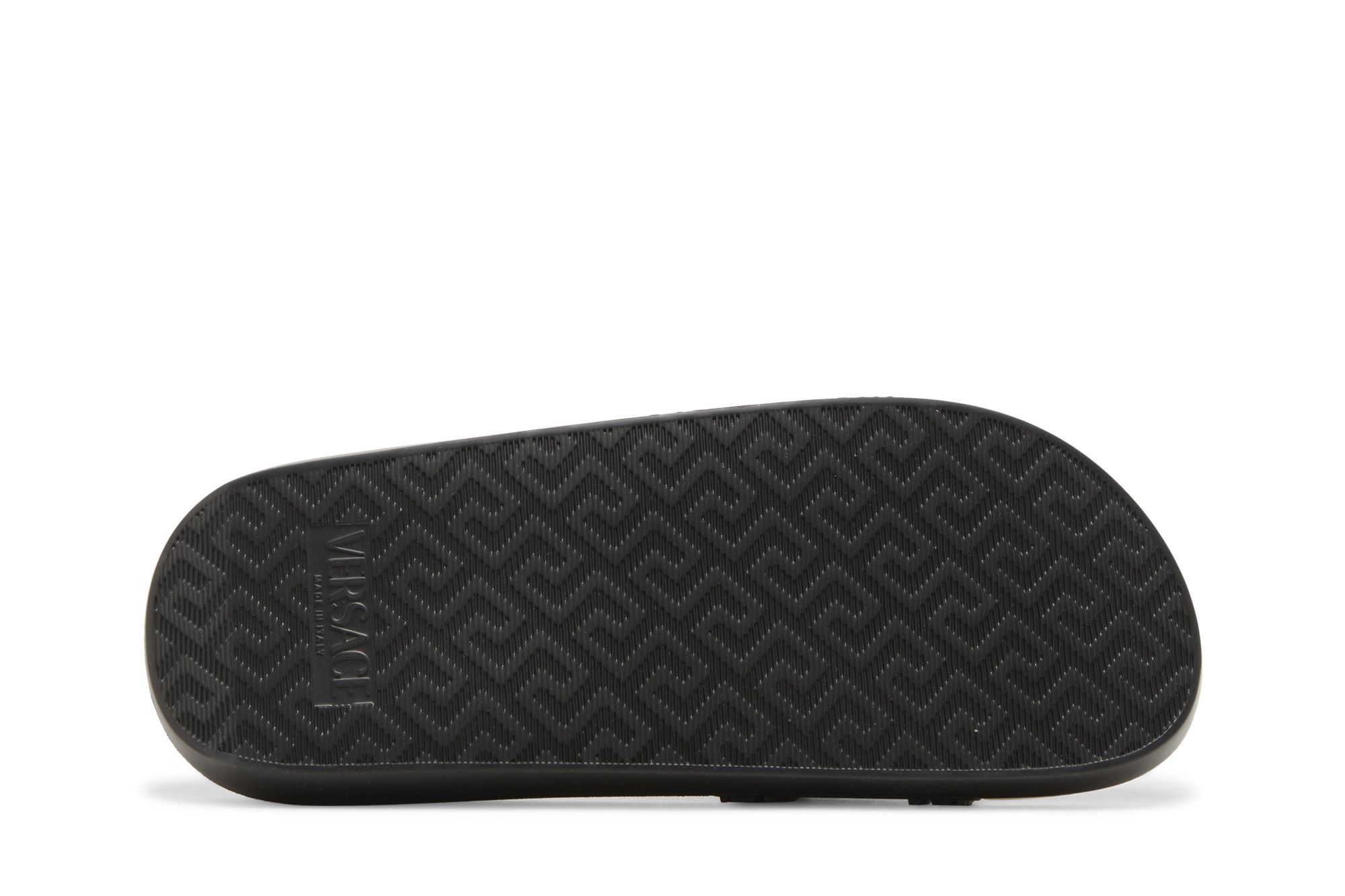 Shop Claquettes Versace Palazzo Medusa ''Noires'' 1008733-DGO9G-1B000