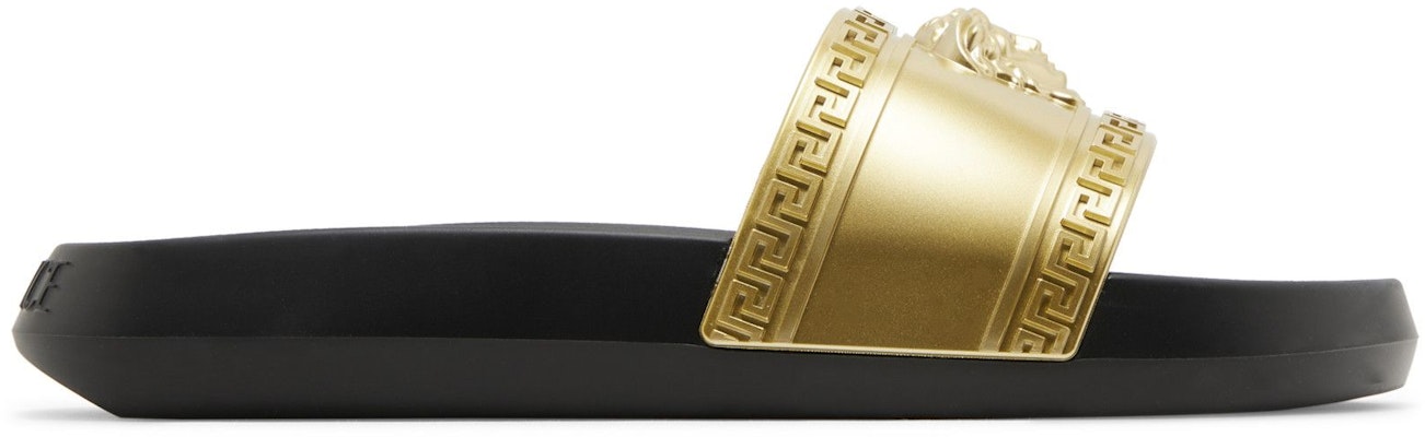 Versace Palazzo Medusa Pool Slide 'Gold Black' 1008733-DGOLG-2X090 Buy Versace Palazzo Medusa Pool Slide 'Gold Black' 1008733-DGOLG-2X090