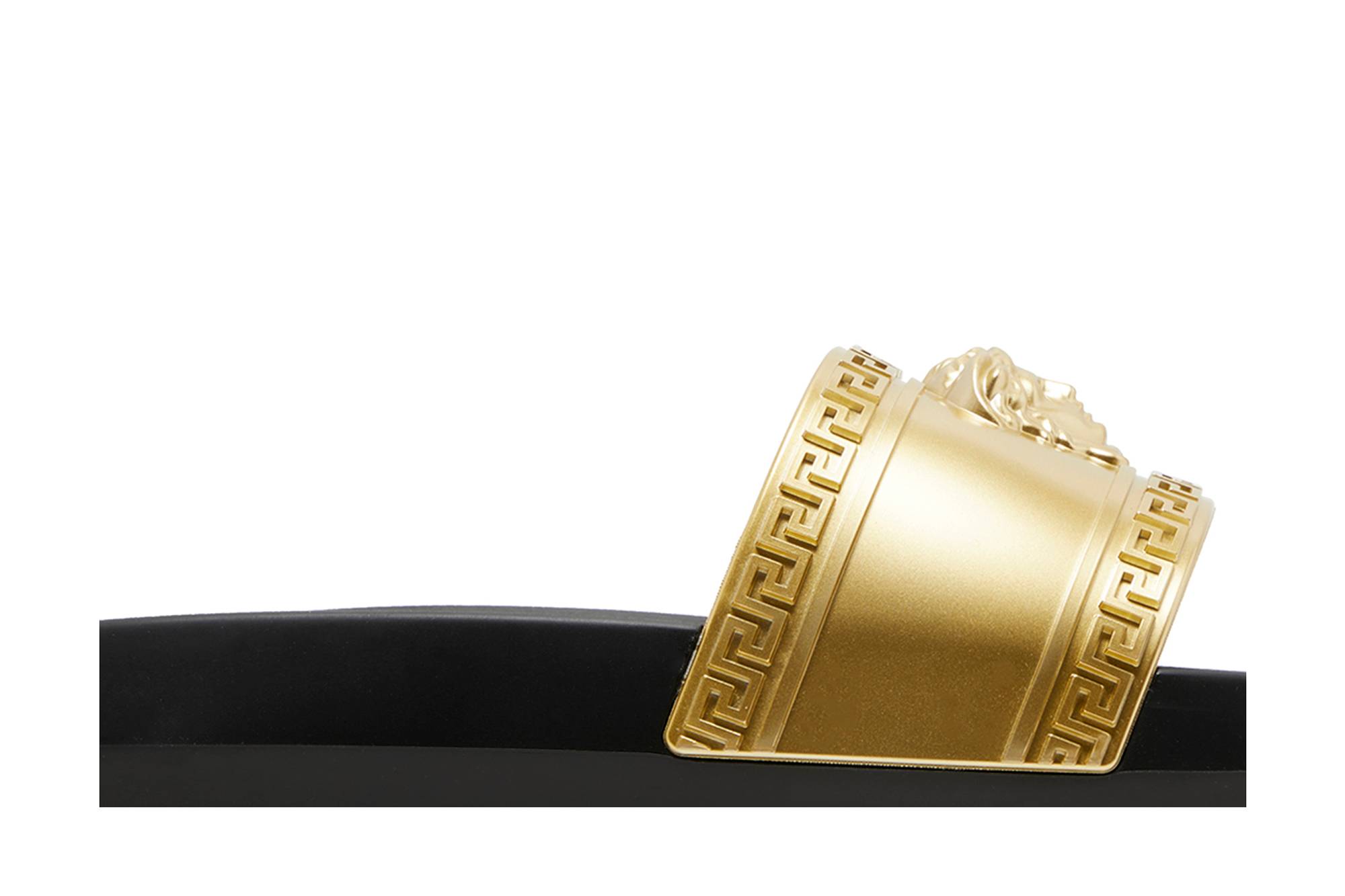 Order 范思哲美杜莎金色黑色凉拖鞋 1008733-DGOLG-2X090