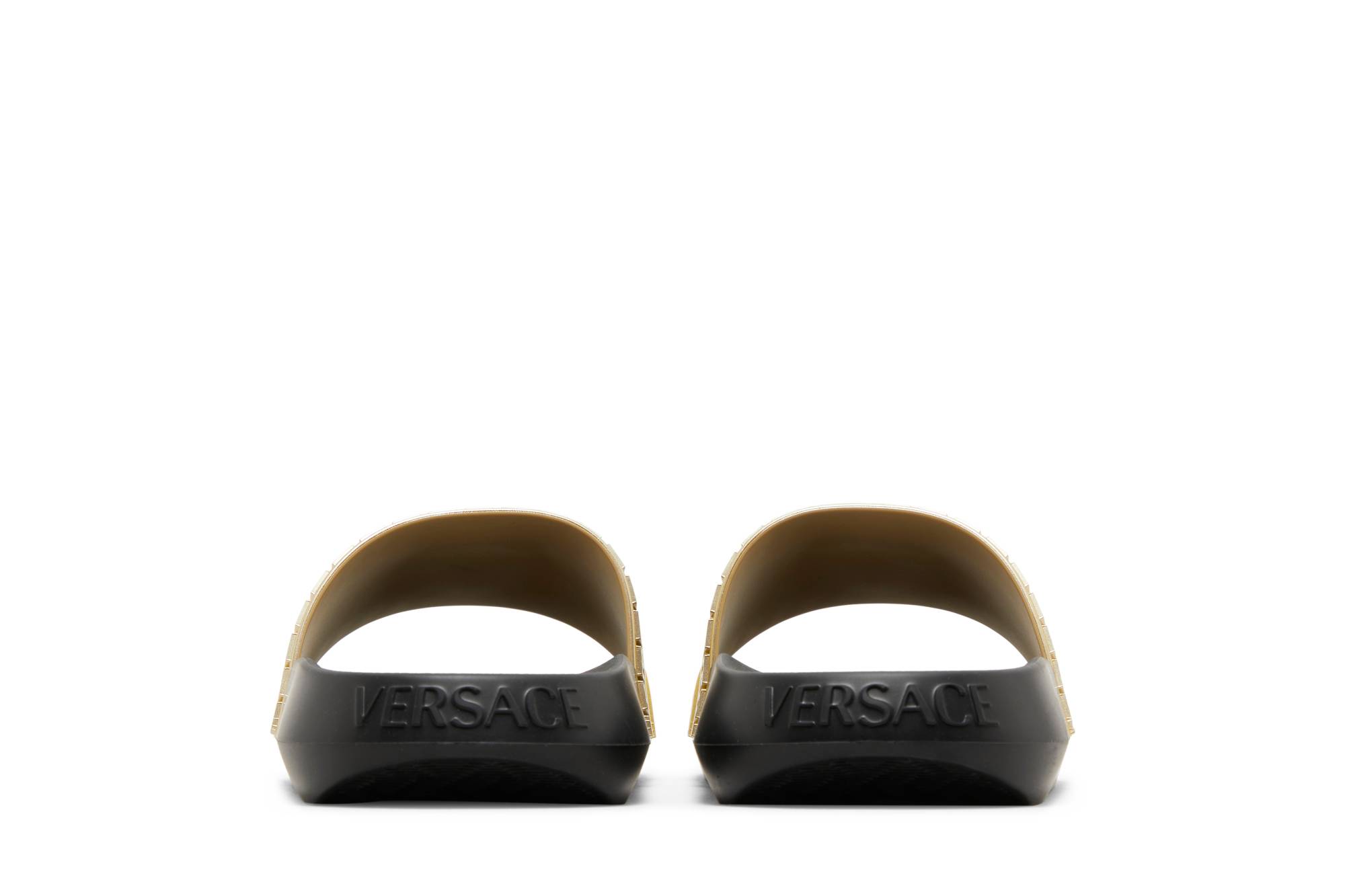 Details for 范思哲美杜莎金色黑色凉拖鞋 1008733-DGOLG-2X090