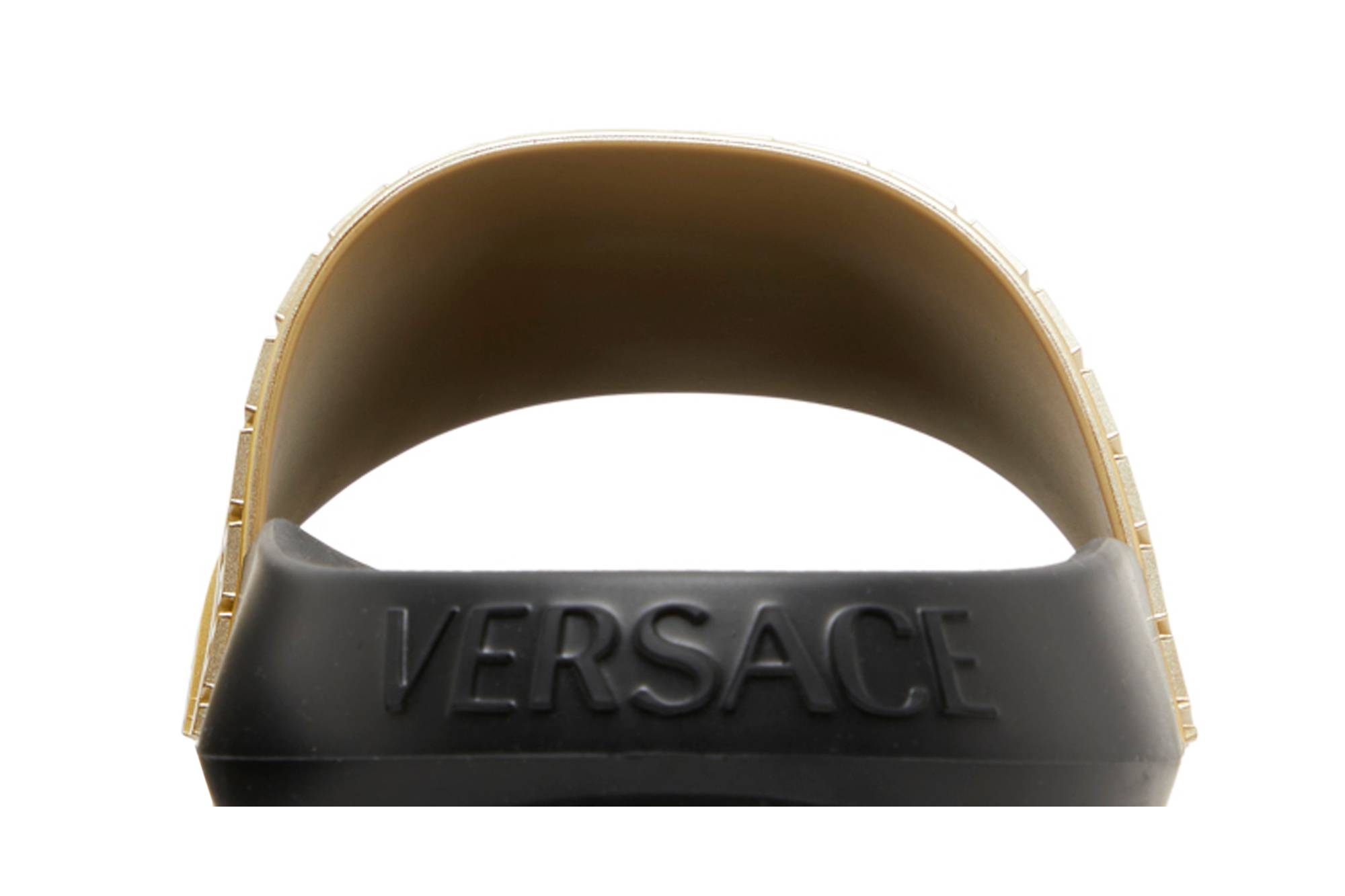 Sizing 范思哲美杜莎金色黑色凉拖鞋 1008733-DGOLG-2X090