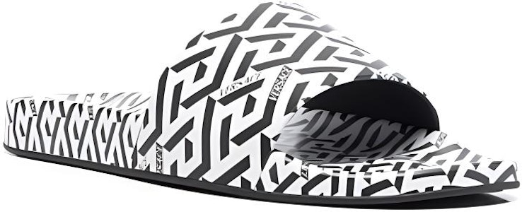 Versace Palazzo Sandal Kolam 'La Greca - Putih Hitam' DSU6516-1A01736-5W040 Lookbook Versace Palazzo Sandal Kolam 'La Greca - Putih Hitam' DSU6516-1A01736-5W040