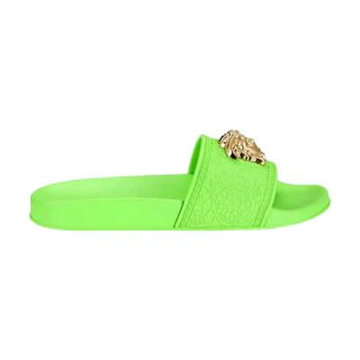 (W) Versace Palazzo Pool Slides 'Neon Green'