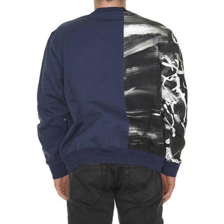 VERSACE Patchwork Print Crewneck Pullover Sweatshirt Navy - . A78938S-A224871-A708 圖 5