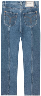 范思哲拼接直筒休閒牛仔褲藍色 A87392-A235956-A8144 Lookbook 范思哲拼接直筒休閒牛仔褲藍色 A87392-A235956-A8144