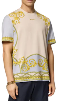 Versace 男士多色圖案印花直筒短袖圓領T恤 1016294-1A11476-5E350 Purchase Versace 男士多色圖案印花直筒短袖圓領T恤 1016294-1A11476-5E350