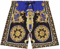 Order VERSACE 經典圖案綁帶泳褲 藍色 ABU08029-A233002-A7343