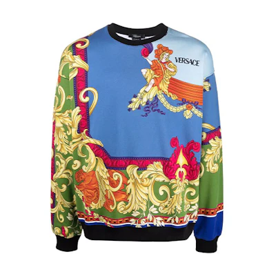 Versace Patterned Graphic Pullover Sweatshirt Multicolor A841681-A01246-5U020