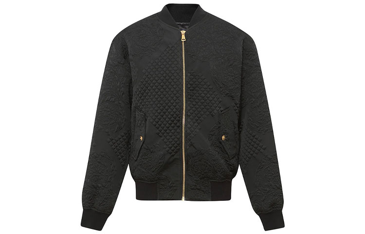 Versace Patterned Long Sleeve Jacket for Men - Black C1GWA906-13987-899