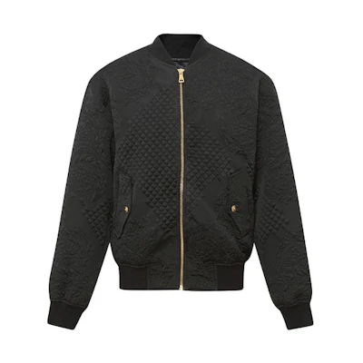Versace Patterned Long Sleeve Jacket for Men - Black C1GWA906-13987-899