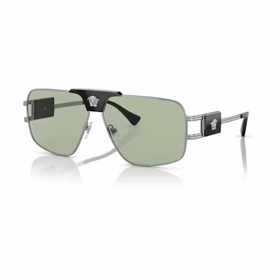 Versace Pillow Sunglasses Gunmetal/Green (2251 1001/2)