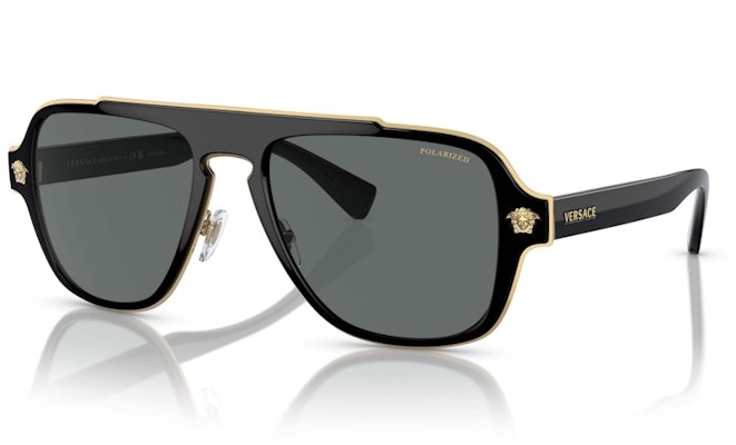 Versace Polarised Medusa Retro Charm Sunglasses Dark Grey/Black (VE2199 56) Buy Versace Polarised Medusa Retro Charm Sunglasses Dark Grey/Black (VE2199 56)