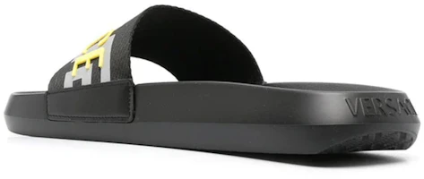 Shop Versace Poly Slide 'Toe Reveal - Hitam' 1008732-1A05627_2B060