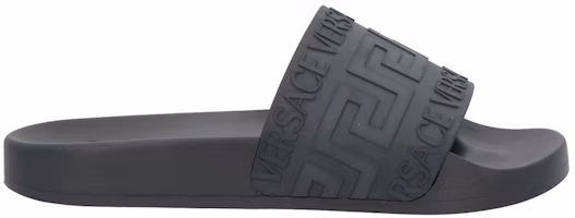 Versace Pool Slide 'La Greca - Black' 1006272-1A04264-1B000 Versace Pool Slide 'La Greca - Black' 1006272-1A04264-1B000