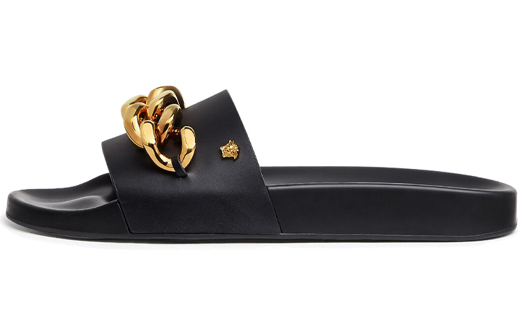 Versace Pool Slide 'Medusa Chain - Black' DSU8463-DV46G-KVO41