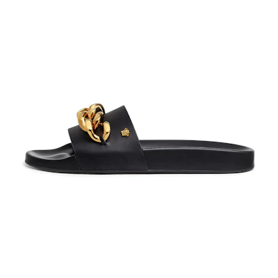 Versace Pool Slide 'Medusa Chain - Black'