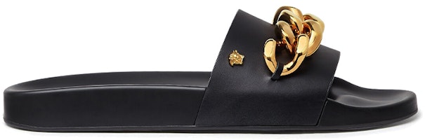 Versace Selipar Kolam 'Medusa Chain - Hitam' DSU8463-DV46G-KVO41 Order Versace Selipar Kolam 'Medusa Chain - Hitam' DSU8463-DV46G-KVO41