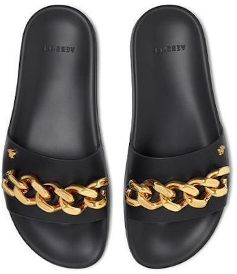 Versace Pool Slide 'Medusa Chain - Black' DSU8463-DV46G-KVO41 Shop Versace Pool Slide 'Medusa Chain - Black' DSU8463-DV46G-KVO41