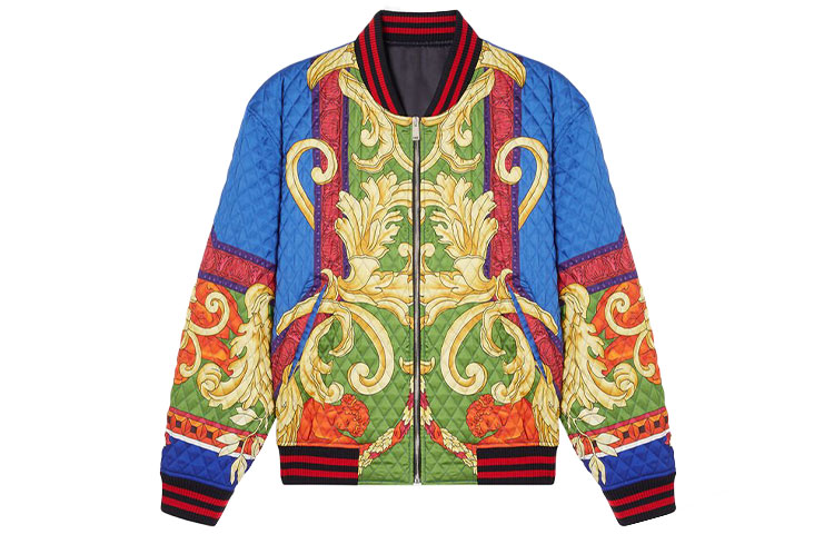 Versace Printed Aviator Jacket Blue 1001029-1A00757-5U020