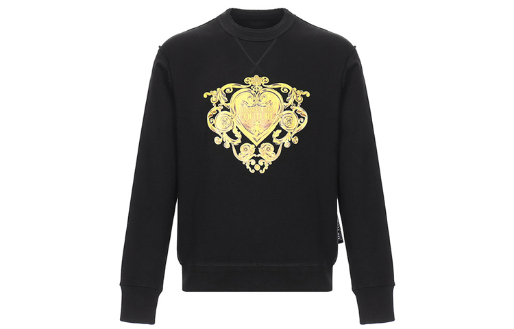 Versace Printed Cotton Long-Sleeve Sweatshirt Men’s Black B7GVB7EB-30310-K42