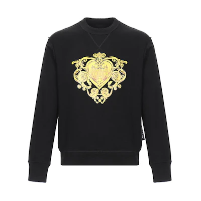 Versace Printed Cotton Long-Sleeve Sweatshirt Men’s Black B7GVB7EB-30310-K42