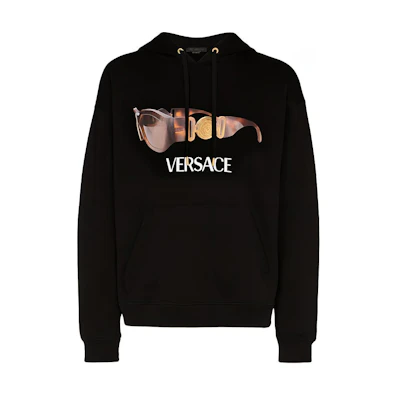 Versace Printed Hoodie Black Pullover A85319-A232781-A1008