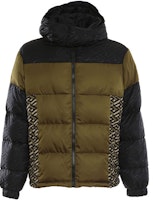 VERSACE Printed Patchwork Hooded Down Jacket Multicolor for Men. 10026451-A018132-K030 VERSACE Printed Patchwork Hooded Down Jacket Multicolor for Men. 10026451-A018132-K030