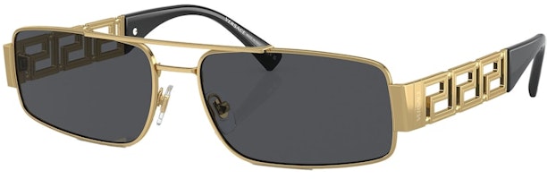 Versace Rectangle Logo Runway Sunglasses Gold (2257) Versace Rectangle Logo Runway Sunglasses Gold (2257)