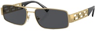 Buy Versace Rectangle Logo Runway Sunglasses Gold (2257)