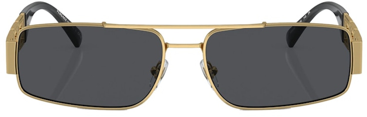 Versace Rectangle Logo Runway Sunglasses Gold (2257) Order Versace Rectangle Logo Runway Sunglasses Gold (2257)