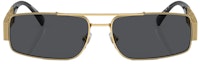 Order Versace Rectangle Logo Runway Sunglasses Gold (2257)