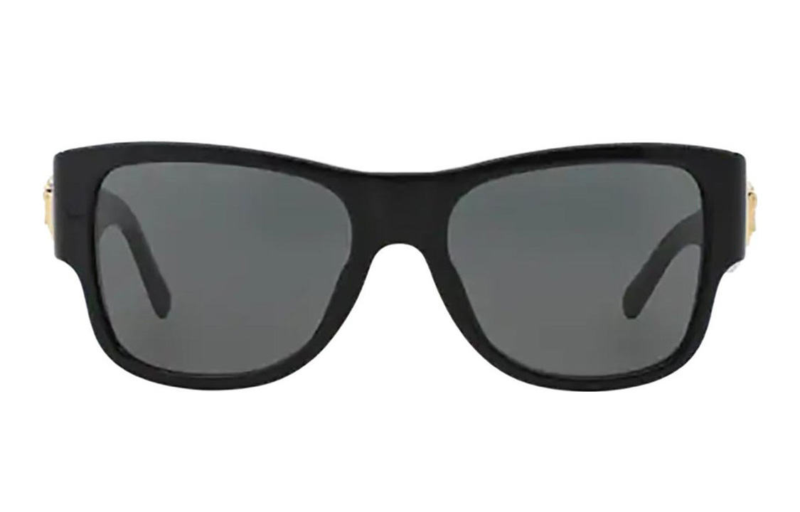 Shop 베르사체 사각 선글라스 블랙 유니섹스 커플 스타일 VE4275GB187