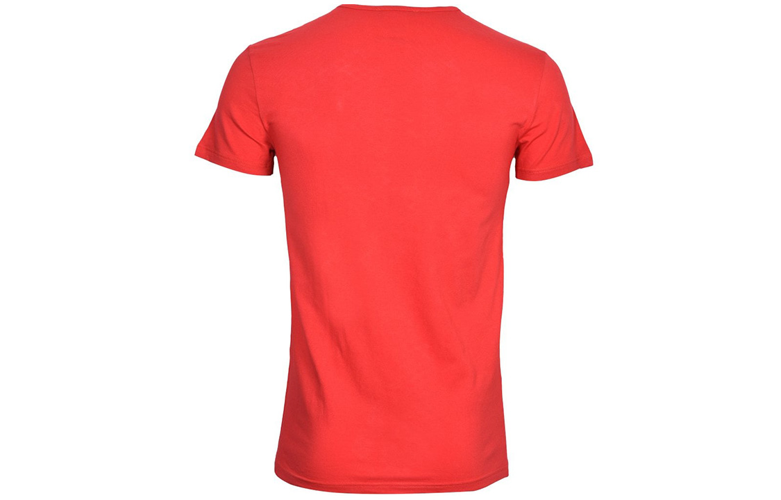 VERSACE Red Logo Print Crew Neck Short Sleeve Tee for Men AUU01005-A232741-A1203 圖 3