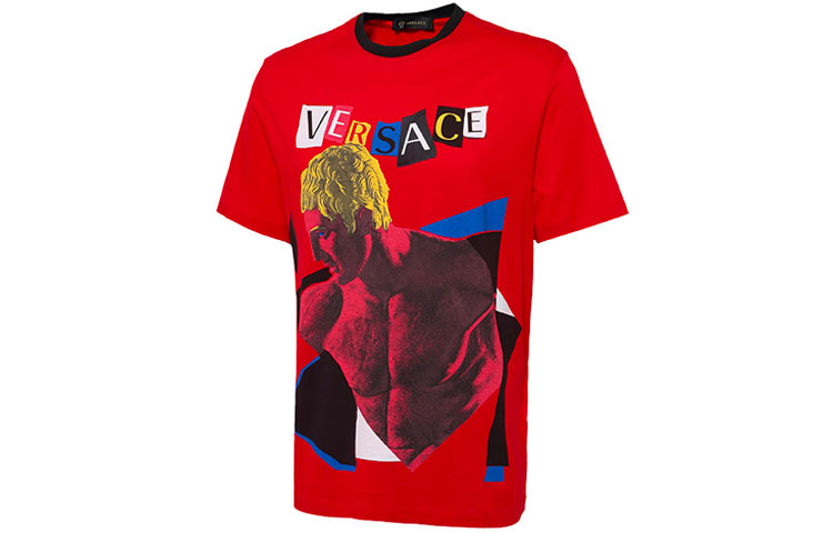 Shop 范思哲紅色美杜莎圖案T恤 A78908-A201952-A051