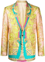 Versace Retro All-Over Print Blazer Jacket Yellow Long Sleeve 1005784-1A03861-FORMAL Versace Retro All-Over Print Blazer Jacket Yellow Long Sleeve 1005784-1A03861-FORMAL