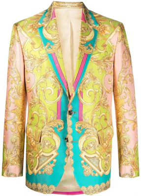 베르사체 레트로 올오버 프린트 옐로우 블레이저 재킷 긴팔 1005784-1A03861-FORMAL Buy 베르사체 레트로 올오버 프린트 옐로우 블레이저 재킷 긴팔 1005784-1A03861-FORMAL