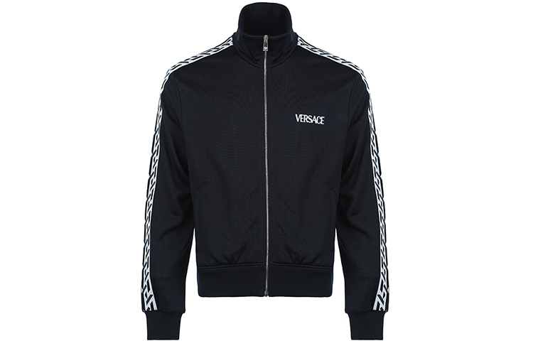 Versace Retro Stripe Zip Jacket Solid Color - Deep Blue 1002605-1A01898-1U610